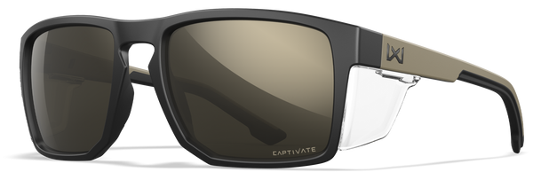 [Matte Black and Tan/CAPTIVATE™ Tungsten Mirror (Non-Polarized)]