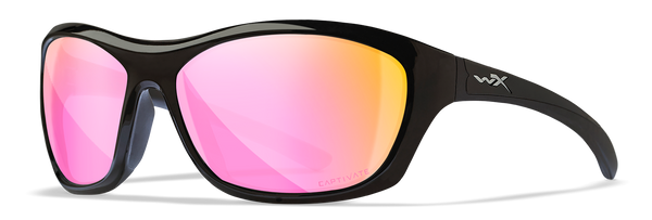 [Gloss Black/CAPTIVATE™ Polarized Rose Gold Mirror]