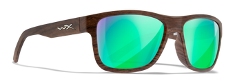 [Matte Woodgrain/CAPTIVATE™ Polarized Green Mirror]