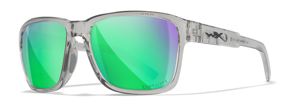 [Gloss Crystal Light Grey/CAPTIVATE™ Polarized Green Mirror]