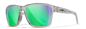 [Gloss Crystal Light Grey/CAPTIVATE™ Polarized Green Mirror]