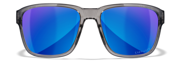 [Gloss Crystal Dark Grey/CAPTIVATE™ Polarized Blue Mirror]