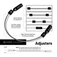 Luxe Performance Eyewear Cable Strap Grey & Black 16"