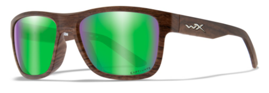 [Matte Woodgrain - Captivate Polarized Green Mirror]